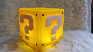 🎉【Readystock】 + FREE Shipping🎉 Super Mario Bros Game LED Light Childrens Toy Anime Cartoon Question Mark Sound Charging Night Light Halloween Birthday Gift Childrens Gift Light room decorations lamp