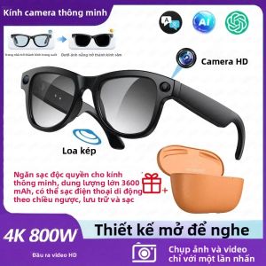 Kính Thông Minh 2025 Dành Cho Nam & Nữ Với Camera Nhận Diện Ảnh AI Gọi Bluetooth & Dịch Giọng Nói Kính Râm 800W 32GB 290mAh