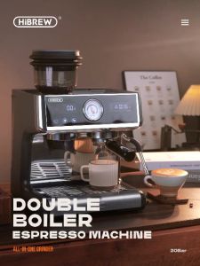 HiBREW Dual Heating System Barista Pro 20Bar Bean to Espresso Cafetera Coffee Machine with Full Kit for Cafe Hotel Restaurant H7A
