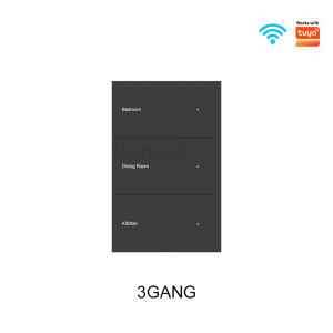 MANHOT WiFi Smart DIY Name Switch 1/2/3/4/6/8Gang Smart Glass Panel Push Button Switch With Radar Sensing Work With Tuya Alexa