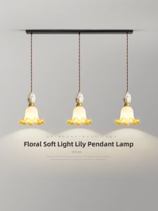 FANZHEN | French Vintage Cream Style Marble Ceramic Glass Chandelier