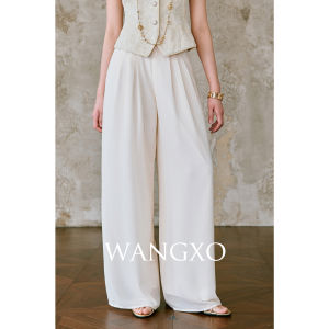 WANGXO | Bộ Áo Gile Không T Tay In Hoa Văn Jacquard