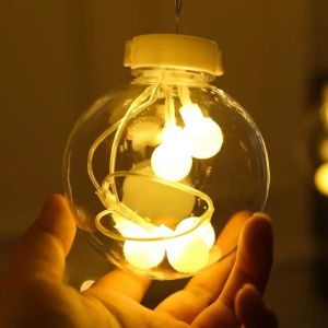 50LED light string Christmas light string with 12 transparent shatterproof LED light bulb string