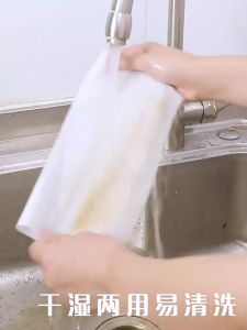 Washable Kitchen Paper Towels Grease Removal Reusable Disposable Dish Cloth Roll Absorbent