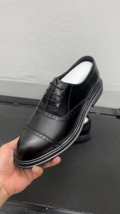 Giầy da oxford nam phong cách lịch lãm sang trọng dế cau su khâu - giầy da nam