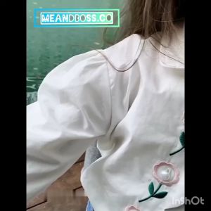 SSP102 - Setelan Set Anak Remaja ABG Tanggung Perempuan Kemeja Bunga Kancing Celana Panjang Jeans