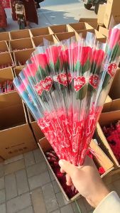 【Ready Stock】10PCS-Single rose soap flowers 11.4inches(29cm) Single rose soap flowers   Valentines day flowers /Mothers Day roses/Wedding roses