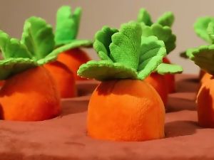Pet Interactive Carrot Patch Toy Plush Dog/ cat Snuffle Mat