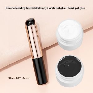 Internet Celebrity Racket Glue Silicone Blending Brush Lip Brush Reusable Sponge Gradient Blush for Nail Beauty Shop Tool