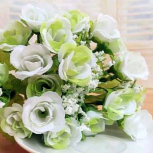 AF10 Bunga Mawar Mini Kecil Artifisial Tanaman Hias Plastik Rose Flower