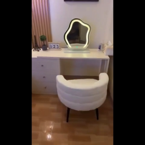 Homelife Cream Style Vanity Desk Dressing Furniture Makeup Table Jewelry Storage Cabinet Corner Storage Desk