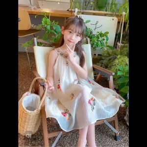 pandu ชุดเด็กผู้หญิง ชุดฤดูร้อน ชุดเดรสไปทะเล ชุดเดรสเอี๊ยม ชุดเด็ก