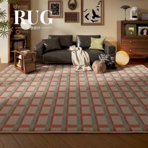 Retro Carpet Living Room New 2025 Luxury Woolen Bedroom Floor Mat Winter Machine Washable Rectangle Shape Home Decor Rug