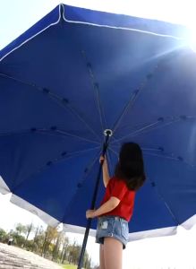 2.4M-3M Adjustable Umbrella Uv Protection Canopy Payung Meniaga 5.0 Patio Umbrella Outdoor Table Umbrella Umbrella Uv Protection Canopy Outdoor Beach Picnic