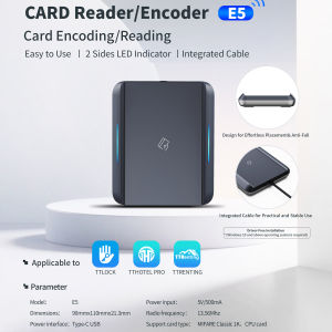 Bộ Mã Hóa Thẻ E5SN USB RFID M1 S50 Dành Cho Hệ Thống Khóa Thông Minh TTLOCK/TTHotel Máy Đọc Ghi Thẻ Công Cụ Quản Lý Khách Sạn Tương Thích Với Mi-Fare
