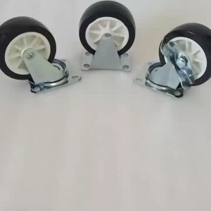 Roda 3 inchi PVC (4pcs) Hidup/Mati/Rem VARIAN Roda Troli Nylon nilon Etalase lemari furniture/Set