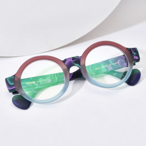 HEPIDEM แว่นตากลมขนาดใหญ่ผู้หญิงกรอบแว่นตาแอซิเตตแบรนด์ดังดีไซน์ญี่ปุ่นทำมือแว่นตาหนาแว่นสายตา9271