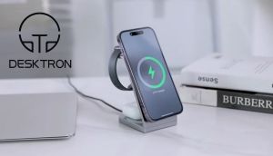 DESKTRON Magnetic 3 IN 1 Wireless Charger Wireless Charging Station 15W QI Fast Charge Charger for iPhone 14 iWatch and AirPods