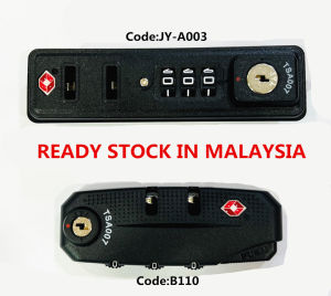Ready Stock In Malaysia TSA Secure 3 Digit Combination Padlock Lock Luggage Suitcase Travel Code Lock Luggage Spare Part