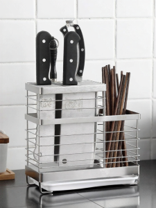 onlycook | Integrated Knife and Chopsticks Holder Stainless Steel