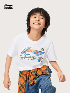 LI-NING KIDS | Childrens Cotton Short-sleeve T-shirt Summer Sportswear
