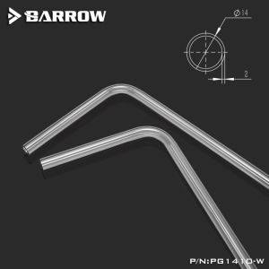 Barrow 14*10 Room Temperature Type Transparent PETG Acrylic Tube 90 Degree Pre Bending Pipe PG1410 W Water Cooling Device