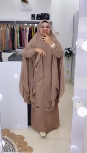 AJE ZAS - Gamis Set Hijab Pet Antem Polos Jumbo Free Cadar Bandana Kode-WASIMA Matt Ceruti BabyDoll