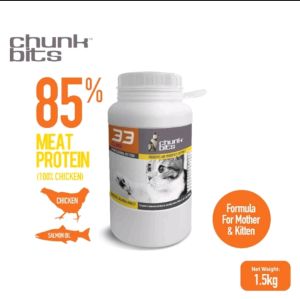 Chunkbits Cub 33 Premium Cat Dry Food (1.5Kg) Chicken Salmon Barley.