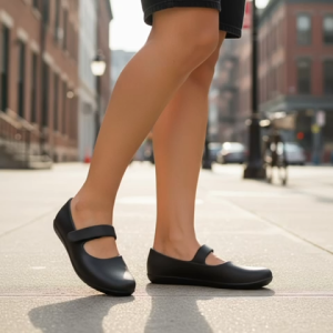 Duralite Sophia Lightweight and washable shoes for all ocassions (Black and White)