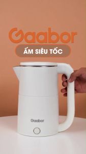 [SALE GIỮA THÁNG] Ấm siêu tốc Gaabor EK20M-WH02A/WH01A dung tích 2L lòng ấm inox 201 vỏ 2 lớp cách nhiệt an toàn sử dụng - Bảo hành 12 tháng 1 đổi 1
