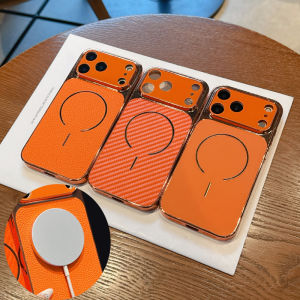 For Magsafe Magnetic Wireless Charging Plating Soft Border+Hard Shockproof Phone Case For iPhone 17 Pro Max 15 14 13 16 Pro Max