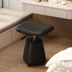 Elegant Rotating Makeup Chair Bedroom Furniture Lightweight Adjustable Height Stool for Women Home Use Movable Vanity Bench