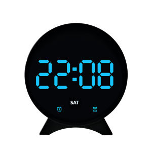 USB Powered DST Digital Alarm Clock TEMP Date Week Display 3-level Brightness 2 Alarms Night Mode Table Clock 12/24H LED Clock
