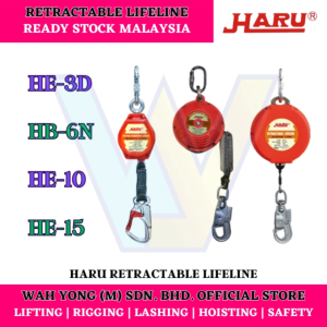HARU RETRACTABLE LIFELINE HB-6N / HE-10 / HE-15 Haru Hb 6N Haru He 10 - Lazada