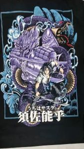 Uchiha Sasuke Perfect Susanoo Mangekyo Sharingan Rinnegan Anime Naruto Boruto Kaos Clowor T-Shirt