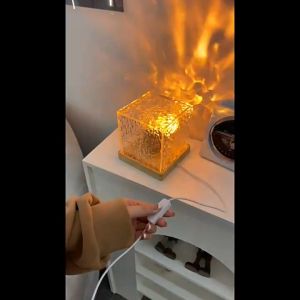 Vimite RGB 16-Color Crystal Glass Cube Table Lamps Remote Control Night Light Indoor Bar Hotel Decorative Atmosphere Light