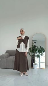 YEPPUOUTFIT - Ayana Set Raya Series | Setelan Vest dan Skirt A-Line Outfit Baju Lebaran Nyaman Lucu