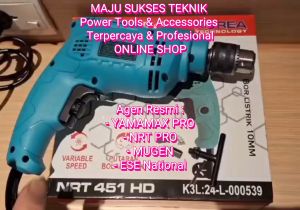 NRT PRO 451 HD Mesin Bor Tangan Listrik Kayu 10mm Bolak-Balik Variable Speed 451HD 450 HD 450HD