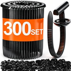 Nylon Universal Cable Tie Buckle-Heavy Duty Zip Ties Holder with Pin & Button Design Plastic Cable Ties Tool Fasteners Car Body