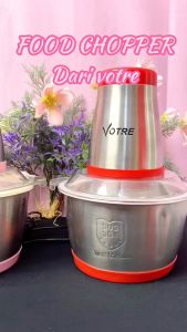 VOTRE CHP-18 Food Processor: Alat Makanan Multifungsi dengan 2.0 Liter & 4 Bilah Pisau Penghancur