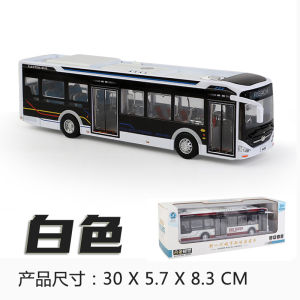 Large Size Bus Services in Hong Kong Double-Layer Sightseeing Car Artificial Alloy Bus Model Open Door Boy Toy Car Gift
