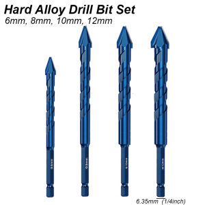 Masonry Concrete Spiral Drill Bit Eccentric for Glass Ceramic Tile Brick Plastic Wood Mason Hard Alloy Wall Hole Cutter Saw DIY