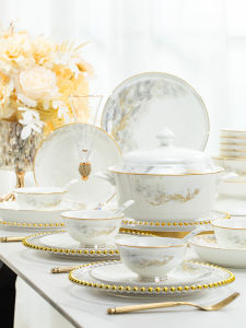 TAOYI | Aesthetic Chinese Bone China Tableware Set Home Use