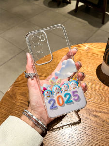 Transparent Silicone Phone Case for OPPO Reno 14 Full Cover Anti-Fall Doraemon 2025 Cartoon Design Soft Shell for Men And Women