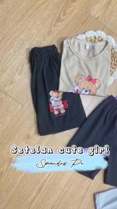 NATALIA- Baju Anak Setelan Cute Girl Anak Perempuan Baju dan Celana Pendek