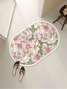 Luxurious Bathroom Mat High Absorbency Quick Dry Silicon Dendroid Bathroom Foot Pad Anti Slip Mat for Shower Modern Simple Style