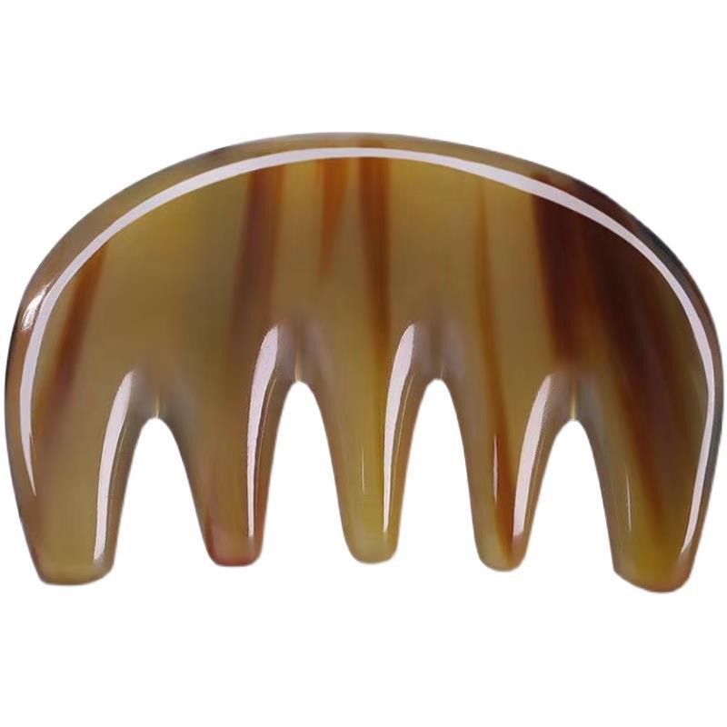 Pente de dentes largos de chifre de búfalo natural Keluojing, massageador de couro cabeludo espesso para terapia de pentear e raspar
_voghion.com