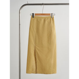 Elegant Butterfly Knot Linen Vest Top Half Skirt Set Summer New Arrival Womens Fashionable Two-Piece Suit round Neck Polyester