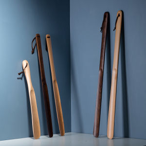 Long Handle Wooden Shoe Horn Home Use Comfortable Easy to Use Free Shipping Shoe Duster for Men Women Children All Seasons