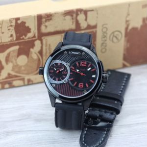 Jam Tangan Lorenzo 1036M Tali Karet Tanggal Aktif Analog Pria Original